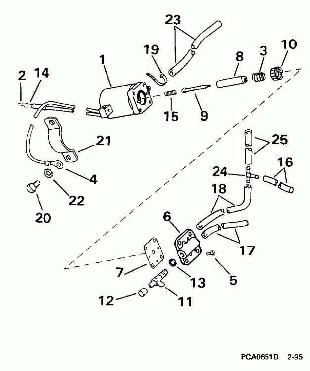 ��������� ��������� EVINRUDE SE65WMLD 1998  - ectric Primer System / ectric Primer System