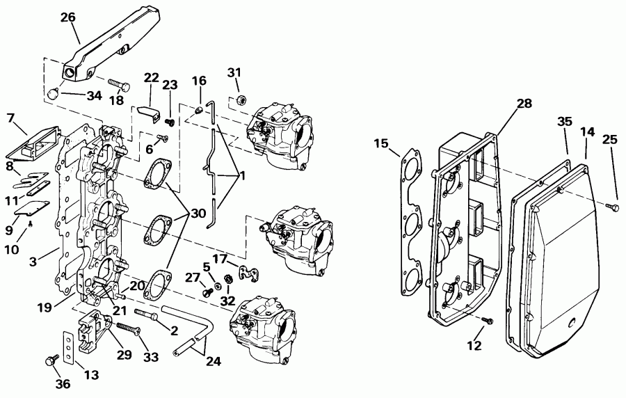 ��������� ��������� EVINRUDE SE65WMYD 1998  - take Manifold / take ���������
