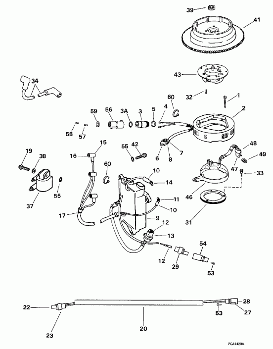 ��������� �������� ����� Evinrude SJ35RWECS 1998  - nition System - nition System