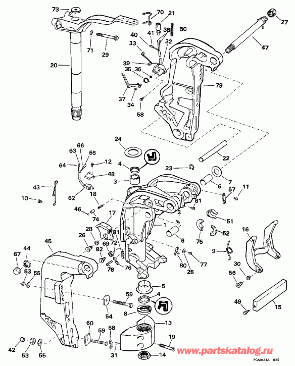 ��������� Evinrude XE115HLECM 1998  - ern Bracket