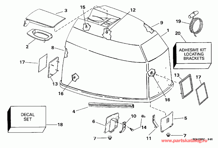 ��������� ����� Evinrude XE90TSLECM 1998  -  Johnson - Johnson