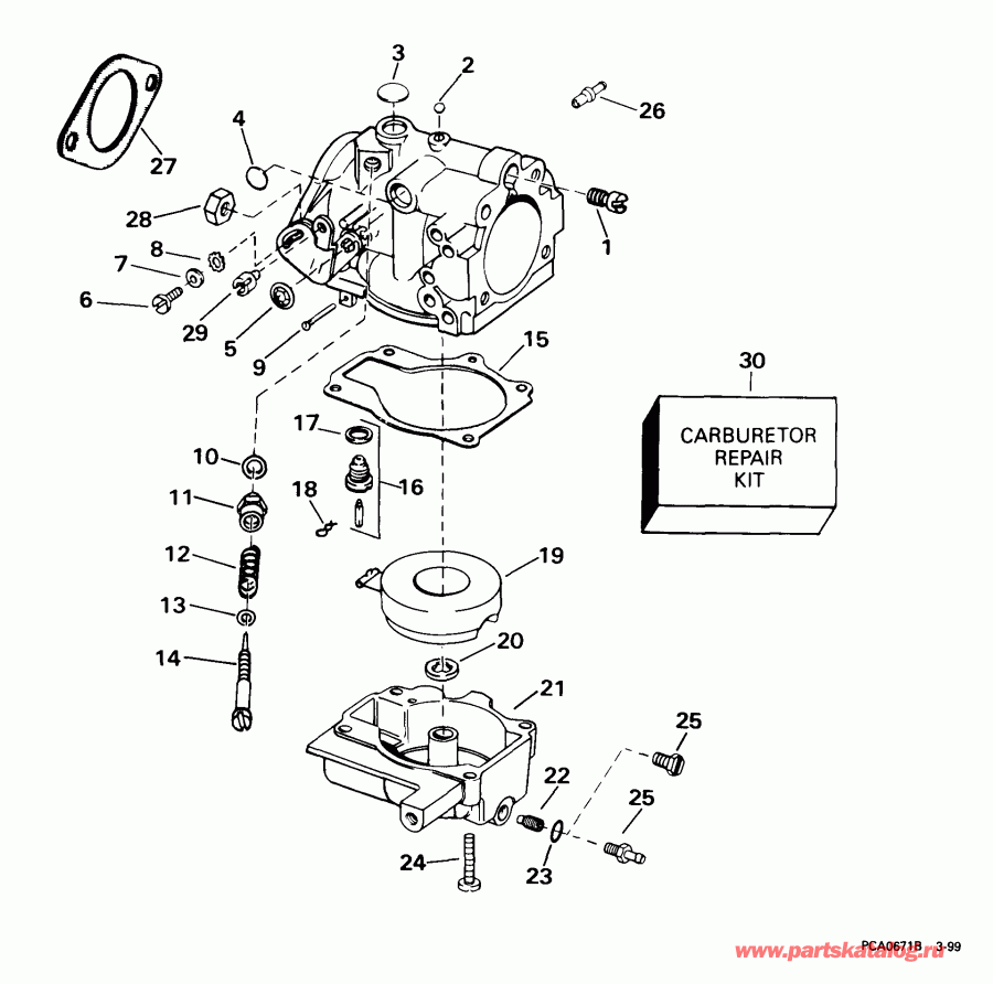 �������� ����� EVINRUDE BE30BAEEN 1999  - 25r, Rl