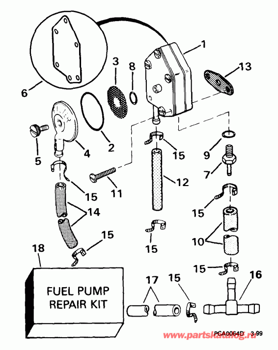 ��������� �������� ����� Evinrude BE30BAEEN 1999  - el Pump