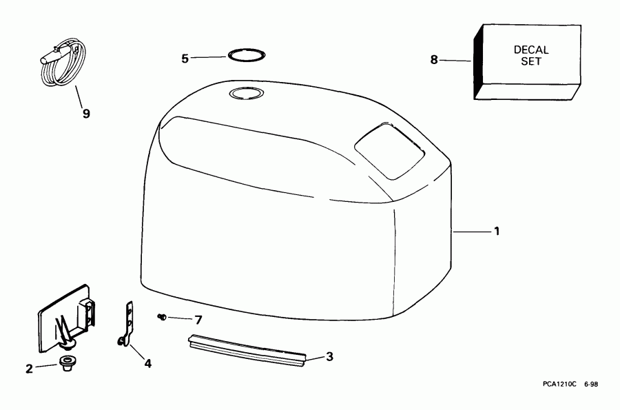 ����� EVINRUDE BE35AREEA 1999  - gine Cover - gine ������