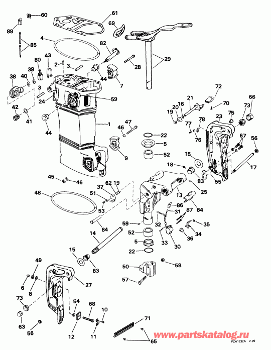 ����� ������� BE35AREEA 1999  - ���������������� ��������� ������� -- Pl /  Power Trim & Tilt -- Pl