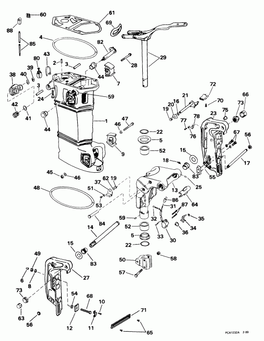 ����� ������� BE35KEEM 1999  -  Power Trim & Tilt -- Pl