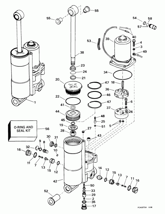  EVINRUDE BE35KEEM 1999  - wer Trim / tilt