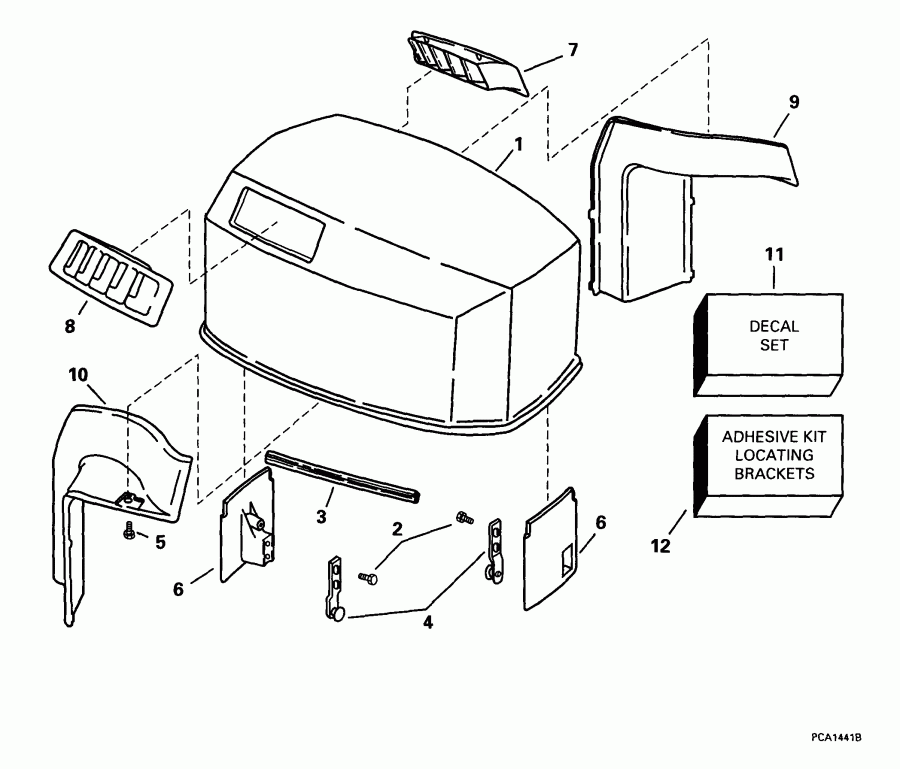  Evinrude E100WPLEEC 1999  - gine ������ / gine Cover