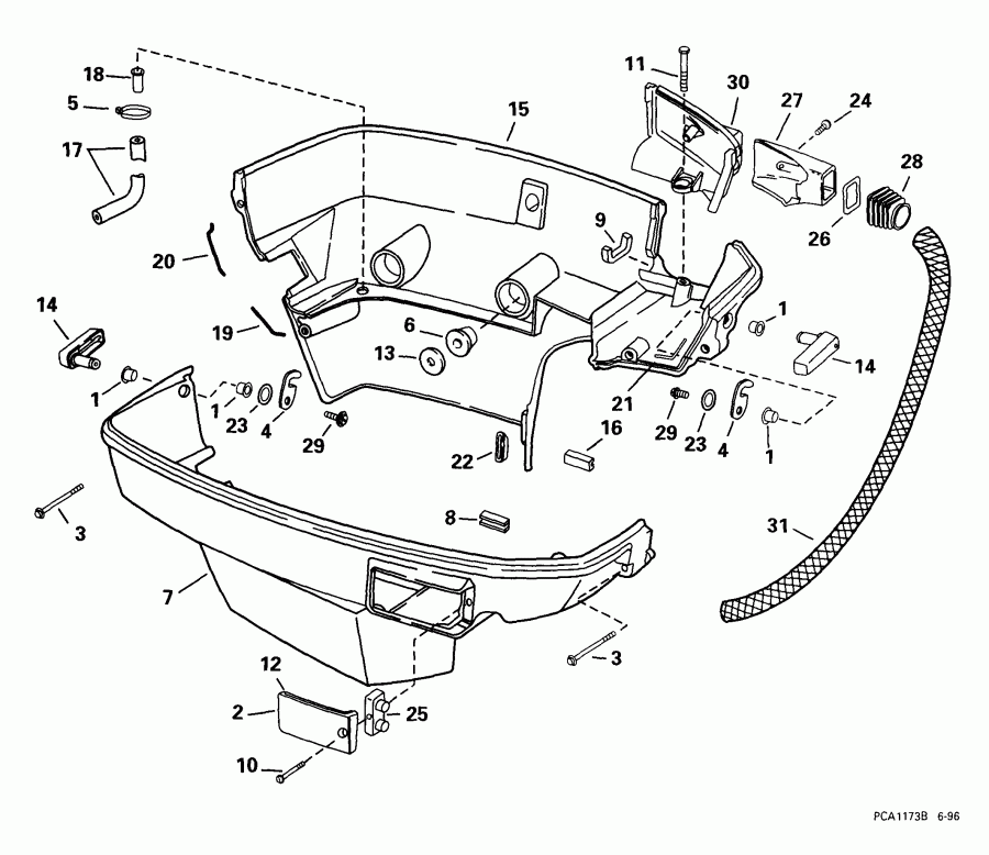 �������� ����� Evinrude E100WPLEEC 1999  - wer Engine Cover