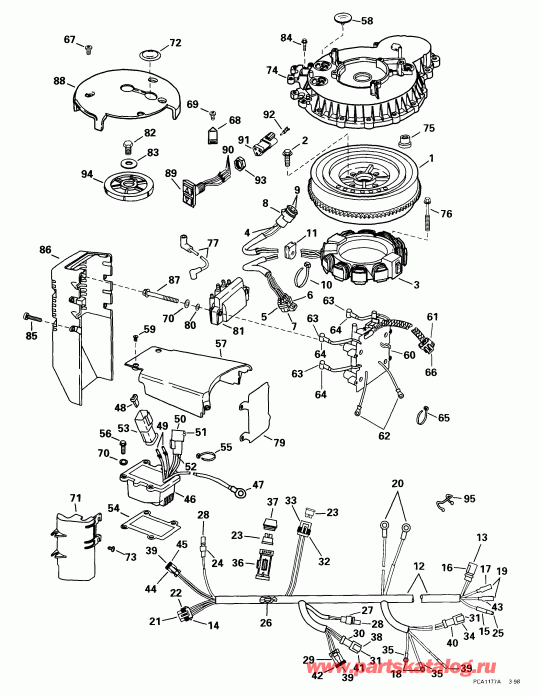 �������� ����� Evinrude E105WELEES 1999  -  105wp Models