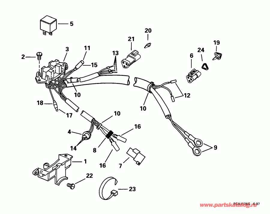 ��������� �������� ����� ������� E105WELEES 1999  - wer Trim / tilt ��������� - wer Trim/tilt Electrical