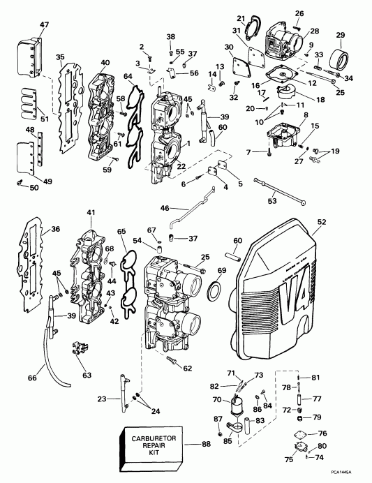 ��������� ��������� ������� E105WPLEES 1999  - rburetor & Intake Manifold