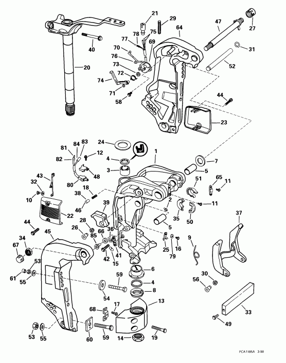 ����� Evinrude E105WPXEES 1999  -  105wp Models / 105wp Models