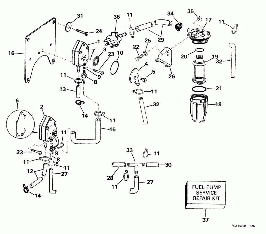 ��������� EVINRUDE E105WRLEES 1999  - el Pump & Filter - el ����� & ������