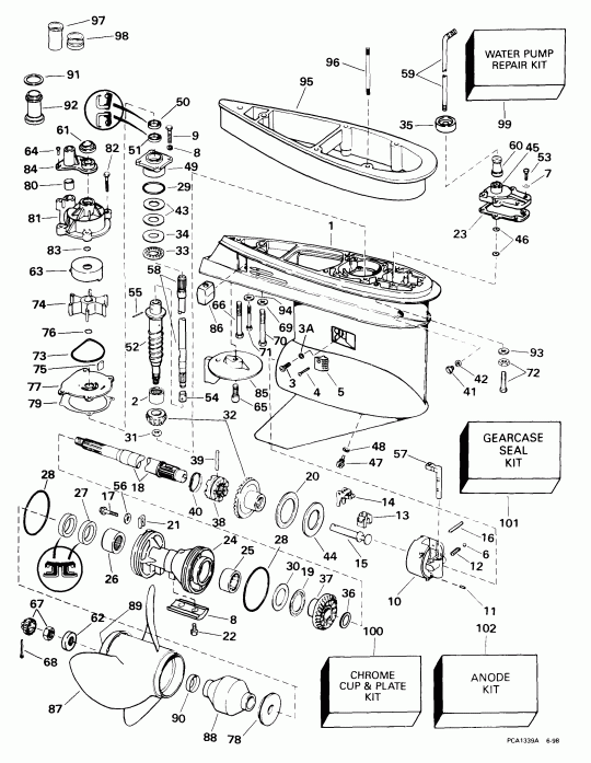 ��������� ����� EVINRUDE E105WRYEES 1999  - arcase