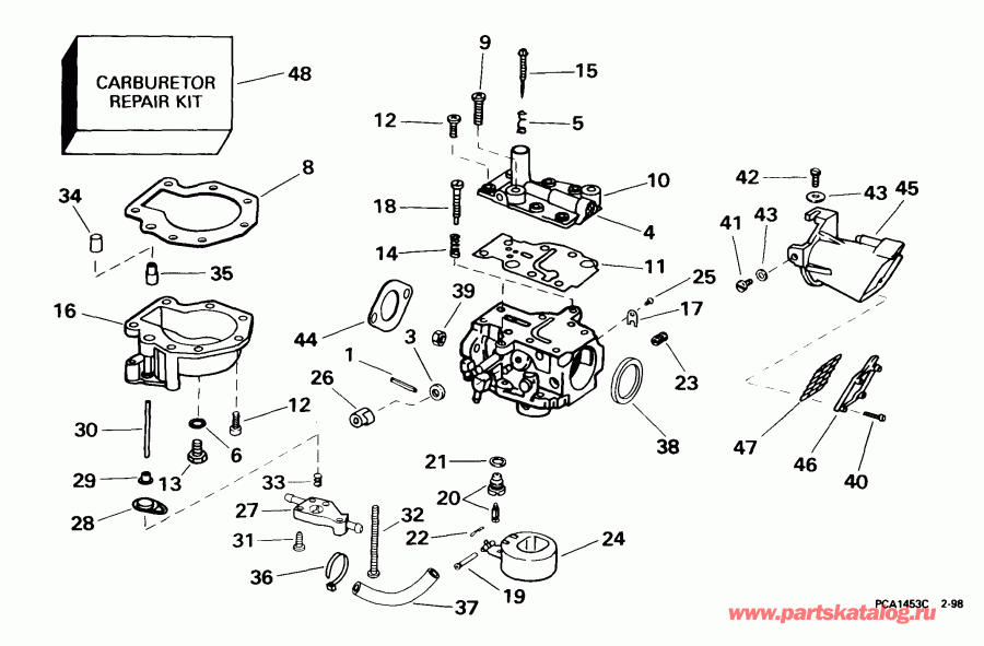 ��������� ��������� Evinrude E10EL4EEB 1999  - 15 Hp -  15 Hp
