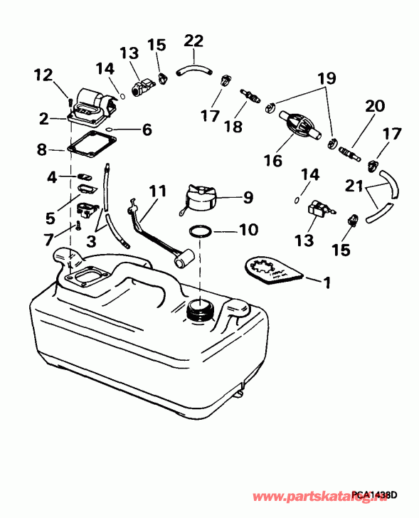  Evinrude E10R4EEB 1999  - el Tank