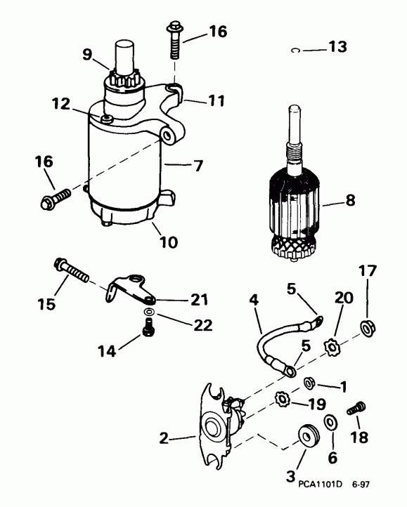  Evinrude E10R4EEB 1999  - arter Motor & Solenoid
