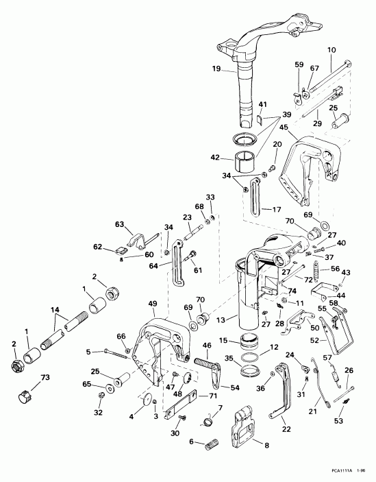��������� ��������� EVINRUDE E10TEX4EEB 1999  - dsection