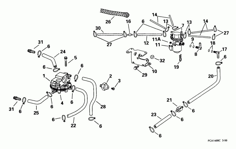��������� EVINRUDE E115FPLEEN 1999  - l Components