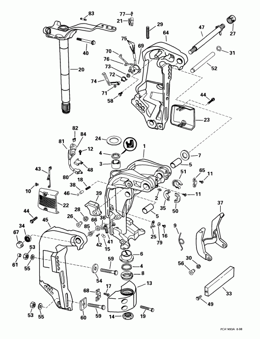 �������� ����� Evinrude E115FPXEEC 1999  - dsection - dsection