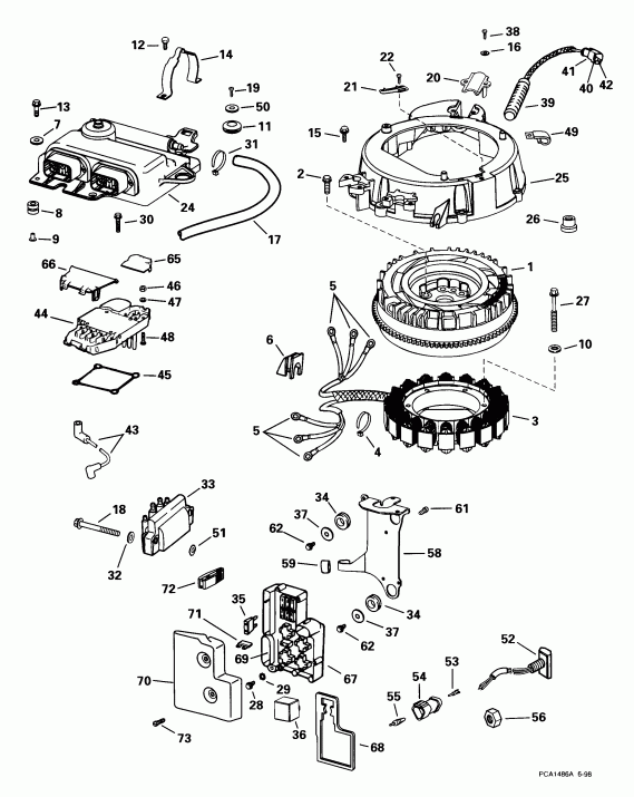 ��������� Evinrude E115FSLEEC 1999  - ectrical System / ectrical System