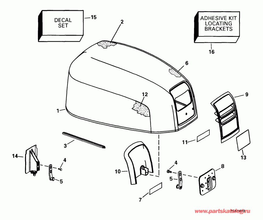 ��������� EVINRUDE E115FSLEEC 1999  - gine ������ - gine Cover