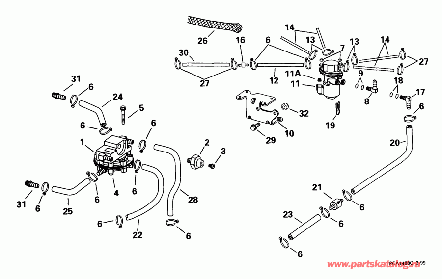 ��������� Evinrude E115FSLEEC 1999  - l Components - l Components