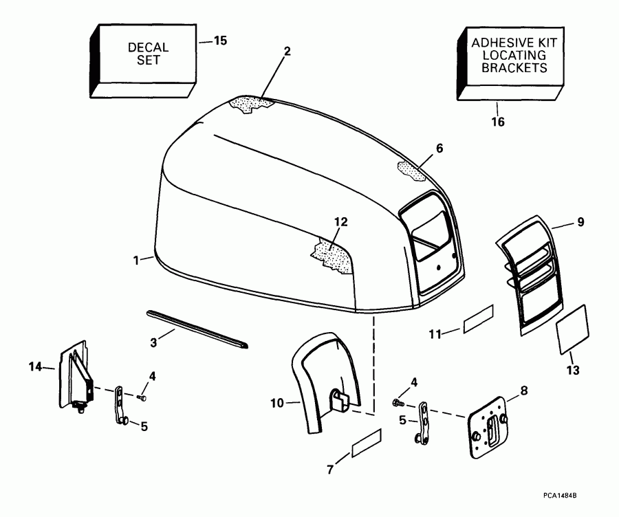 ��������� ����� EVINRUDE E115FSLEEN 1999  - gine Cover - gine ������