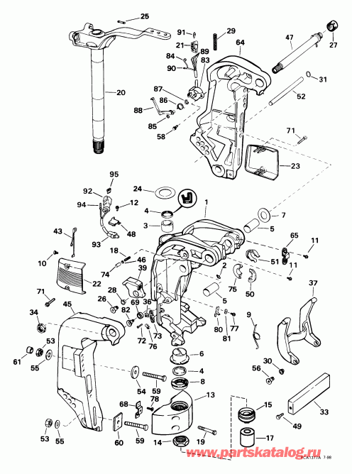 ��������� �������� ����� EVINRUDE E150FPLEEA 1999  - dsection / dsection