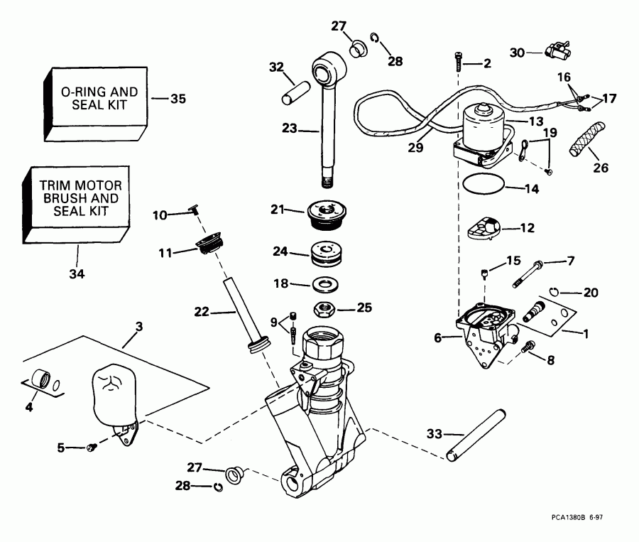    E150FPLEEA 1999  - wer Trim/tilt Hydraulic Assembly - wer Trim / tilt Hydraulic Assembly