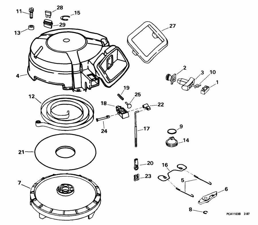  Evinrude E15EL4EEB 1999  - wind Starter - wind �������