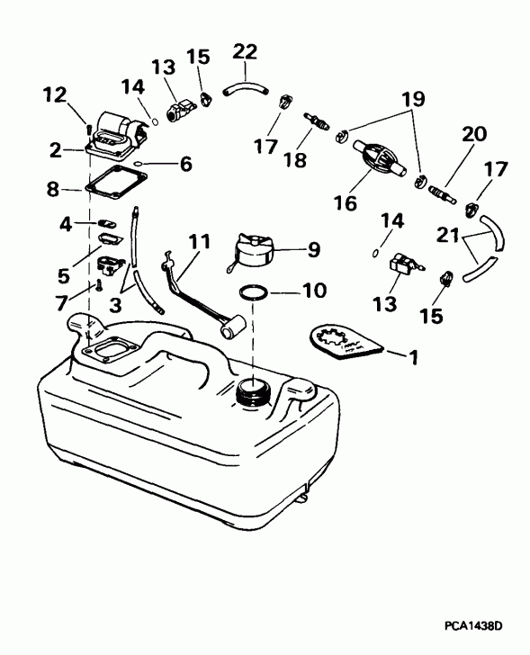 ��������� Evinrude E15RB4EEB 1999  - el Tank