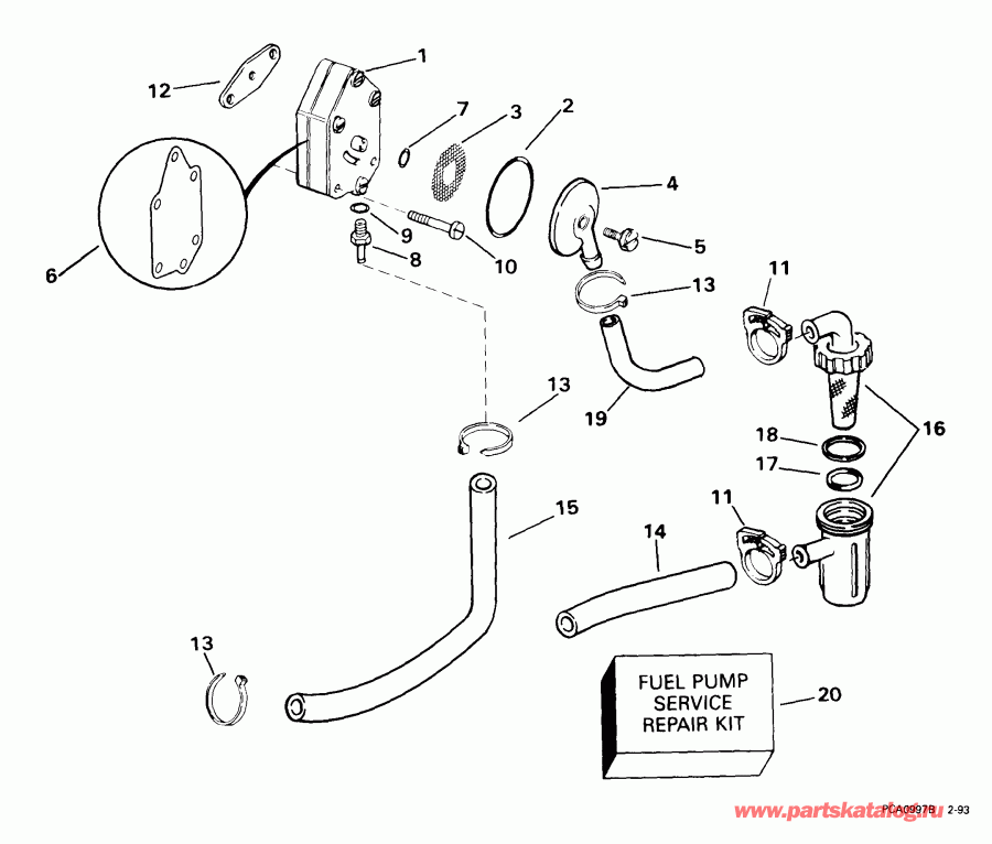 ��������� EVINRUDE E15WREES 1999  - el ����� - el Pump