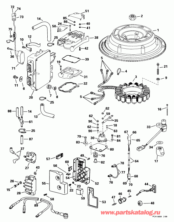 ��������� �������� ����� EVINRUDE E200FPLEES 1999  - ectrical System - ectrical System