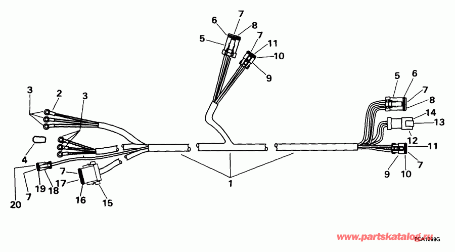  EVINRUDE E200WPXEEN 1999  - strument Cable - strument ������