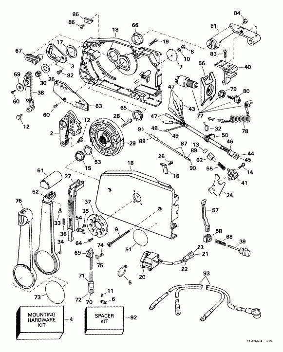   EVINRUDE E200WPXEEN 1999  - mote  / mote Control