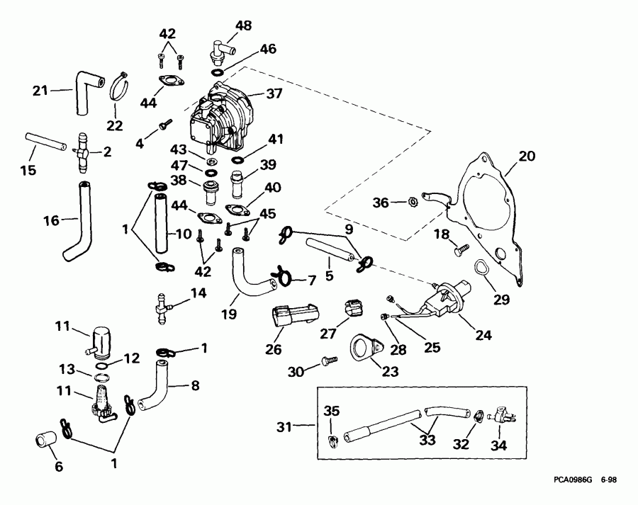 ��������� ����� EVINRUDE E200WPXEES 1999  - el ����� - el Pump
