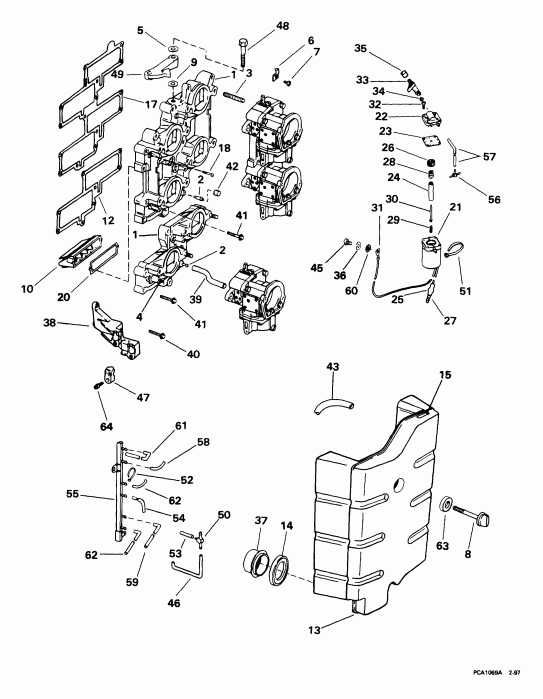 ��������� EVINRUDE E200WPXEES 1999  - take Manifold - take ���������