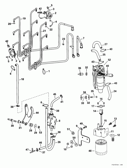 ��������� �������� ����� EVINRUDE E225FCXEEO 1999  - el Components - el Components