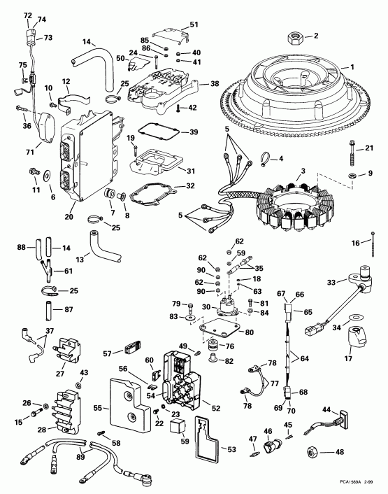 ��������� EVINRUDE E225FCZEES 1999  - ectrical System - ectrical System