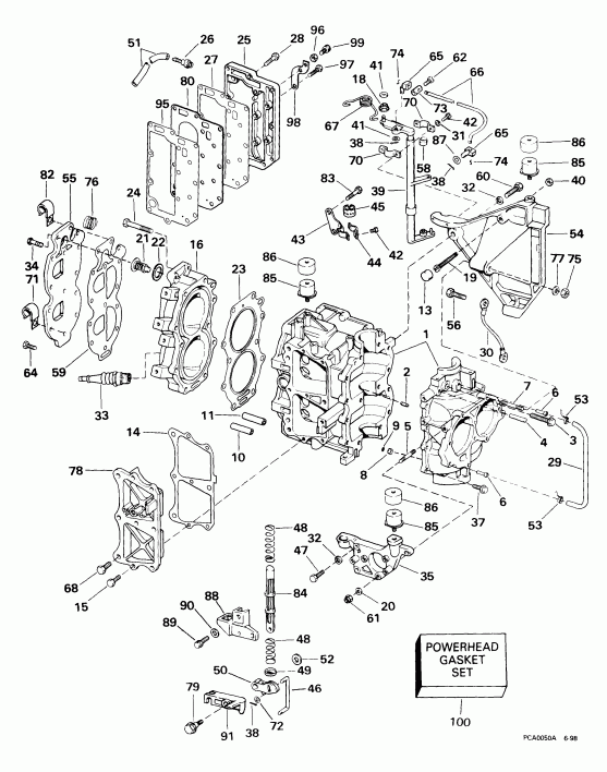�������� ����� ������� E25WREEN 1999  - linder & Crankcase - linder & ������ ���������
