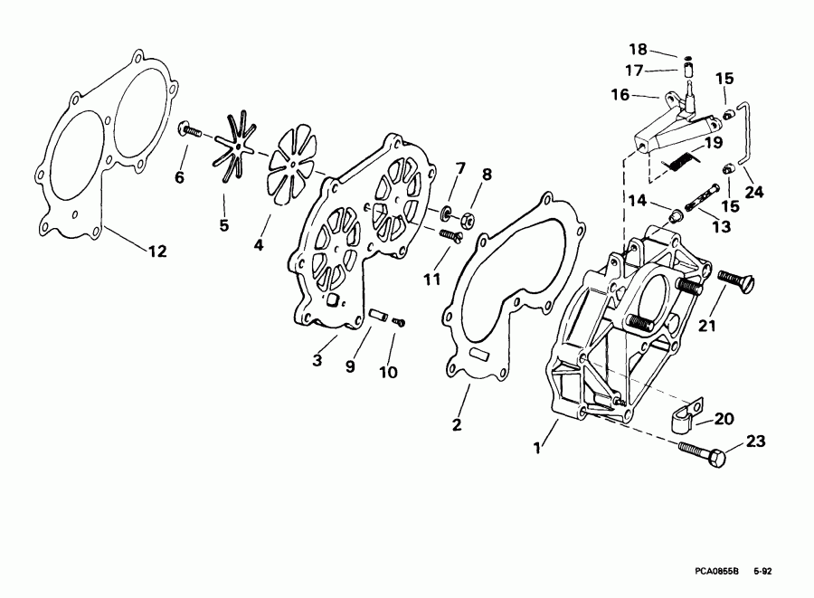 ��������� �������� ����� Evinrude E25WREEN 1999  - take Manifold