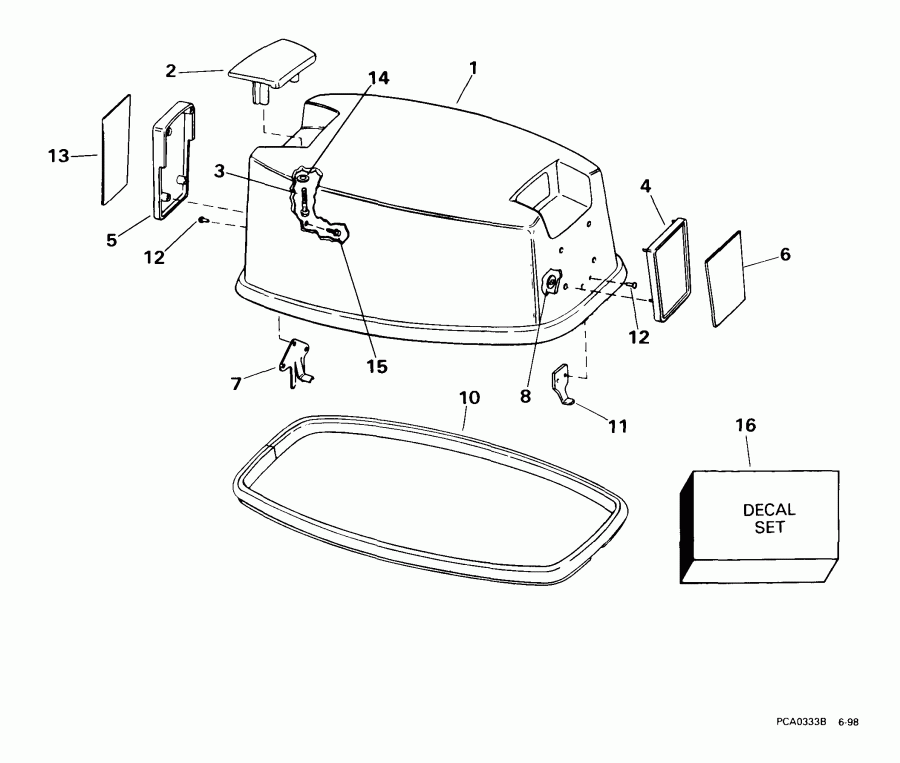 �������� ����� EVINRUDE E25WRLEEN 1999  - gine ������ / gine Cover
