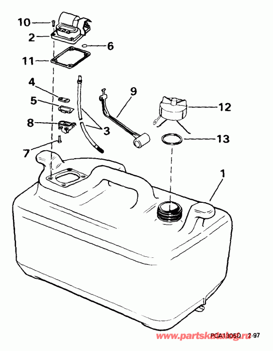 ��������� Evinrude E25WRLEES 1999  -  6 Gallon / 6 ������