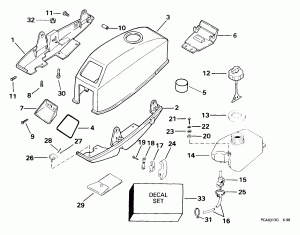 Motor ������ -- Johnson / evinrude & ���������� ��������� ��� (Motor Cover -- Johnson/evinrude & Integral Fuel Tank)