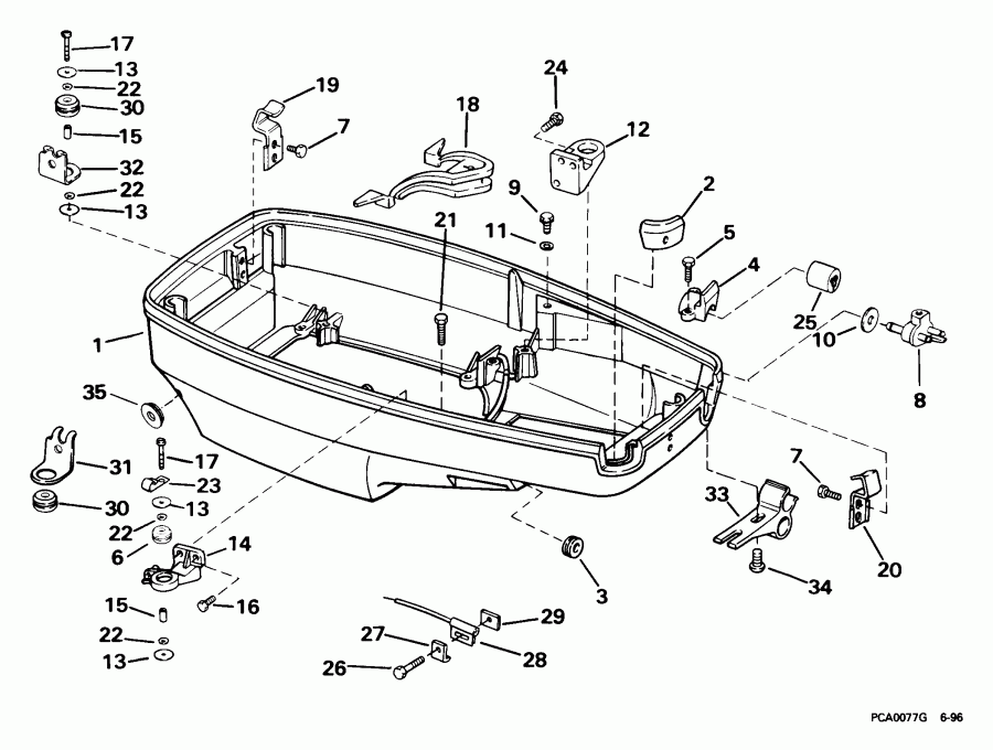 ����� Evinrude E40WREES 1999  - wer Engine Cover