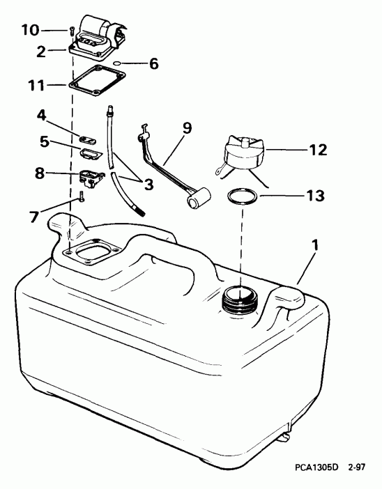 ��������� ��������� Evinrude E40WRLEES 1999  -  6 Gallon / 6 ������