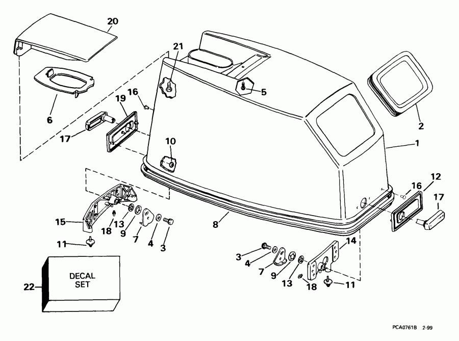 ��������� EVINRUDE E40WRYEES 1999  - gine Cover