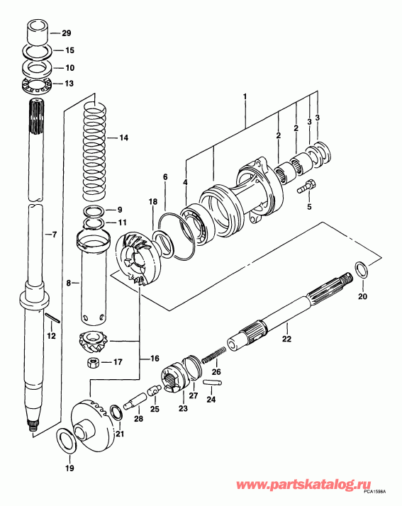 ��������� ������� E50PL4EES 1999  - iveshaft & Propeller Shaft